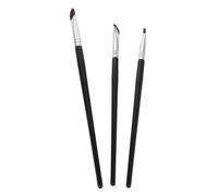 OUNONA 3pezzi Pennelli Per Trucco Occhi Con Pennello Piatto Per Eyeliner e Pennelli in Spugna Per Ombretto Kit Di Morbidi Per Contouring e Applicazione Di Ombretto Con Custodia Portatile