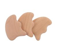 OUNONA 3pezzi Tavola Gua Sha in Legno per Massaggi Viso Strumento Raschietto per Massaggi Corpo Strumenti Gua Sha per Rilassamento Schiena Collo e Piedi