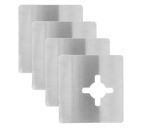 OUNONA 4 pezzi Kit Piastre Rinforzo Serratura Porta in Acciaio Inox Riparazione Resistente e Antiruggine Compatibile con Maniglie Interne per Sicurezza Domestica Potenziata e Uso