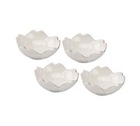 OUNONA 4 Pezzi Mini Piatti per Condimenti con Design Ciotolper e Salsa per Cucina e Servizio Antipasti Facile da per Ristoranti e Case