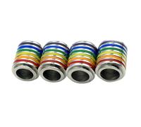 OUNONA 4 Pezzi Pendenti Arcobaleno in Acciaio Inossidabile Cilindro Cavo per Collane Fai da Te Design Moderno Chic Accessori Pride Lgbt