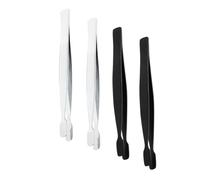 OUNONA 4 pezzi Pinzette in Acciaio Inossidabile per Precisione Punta Dritta e Piatta Pinze Becco e Sottile per Timbri Ciglia Creazioni Artigianali e Gioielli