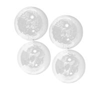 OUNONA 4 Pezzi Sfere Baoding Cinesi Trasparenti per Esercizi Mani Allenamento Dita Relax e Stimolazione Palline Meditative per Adulti e Anziani