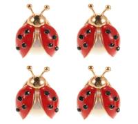 OUNONA 4 spille a forma di coccinella, mini spille a forma di insetto per