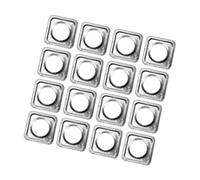 OUNONA 40 pezzi Copri in Alluminio Resistente al Calore Protezione Antiolio Riutilizzabile per Cottura Gas Copertura Quadrata per Cucina Domestica Adatta Maggior Parte dei Cottura Gas