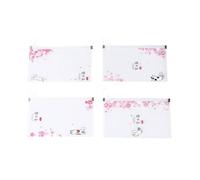 OUNONA 4pezzi Busta Portaoggetti Cartoon in Plastico per Studenti, Sacchetti di Stoccaggio Sicuri per Conservare Mascherine e Cosmetici Colore Casuale