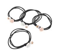 OUNONA 4pezzi Elastici Per Molto Elastici Per Bambine Realizzati in Resina Gomma e Poliestere Con Design Cuore e Stella Per Intrecciare e Legare La Di Cavallo