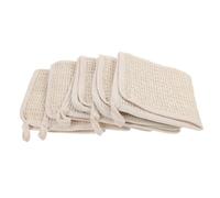 OUNONA 5 pezzi Asciugamani Esfolianti Corpo in Cotone e Lino Salviette Quadrate per Pulizia Profonda Rimuove Cellule Morte e Impurità per Viso e Bagno Massaggio Delicato e Stimolante