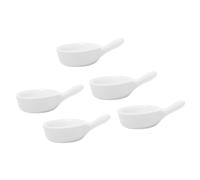 OUNONA 5 pezzi Ciotoline Ceramica con Manico Piccoli Piatti Condimento per Salse e Spezie Vaschette Dipping Creative per Casa Ristorante e Picnic Facili da Trasportare e Usare