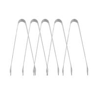 OUNONA 5 Pezzi Pinza da Cucina in Acciaio Inossidabile Testa Rotonda, Resistente al Calore e Facile da Maneggiare, per Cubetti di Ghiaccio e Cibo a Colazione o Tè Pomeridiano