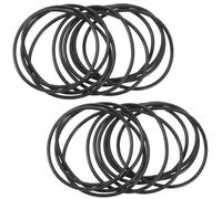 OUNONA 50 Pezzi Braccialetti in Silicone Elastici Neri Fasce Morbide per Polso Fai da Te per Uomo e Donna per Attività Sportive e Uso Quotidiano