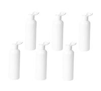 OUNONA 6 pezzi Bottiglie da Viaggio Plastica Bianca Squeeze per Cosmetici Shampoo Corpo Gel Compatte Leggere e Antispreco per Articoli Viaggio Aerei