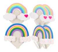 OUNONA 6 pezzi Ganci da Parete Arcobaleno Autoadesivi Ganci Decorativi Forma di Nuvola per Appendere Oggetti in Cucina Ufficio e Casa Facili da Installare e Resistenti