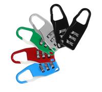 OUNONA 6 pezzi Lucchetti per Valigia in Lega con Combinazione Cifre Colori Nero Argento Rosso Blu Verde Sicurezza Alta per Bagagli Viaggio e Zaini