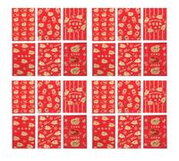 OUNONA 60 buste rosse per il Capodanno cinese: 6 modelli di pecore dalla | Hong Bao con stampa a lamina d'oro e fumetto - Portafortuna per l'anno della capra, ideale come regalo per la Festa