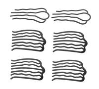OUNONA 6pezzi Forchette per Capelli in Nero per Styling della Frangia Fermaglio Antiscivolo per Chignon e Raccolti Accessori per Capelli da Bambina e Donna Pettine Laterale