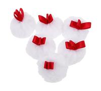 OUNONA 6pezzi Piumini Cipria Morbidi Applicatori Per Trucco Viso Con Piumino Lungo Tamponi Per Cipria Compatti e Portatili Per Uso Quotidiano e Viaggio