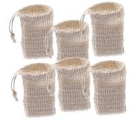 OUNONA 6pezzi Sacchetto per Sapone Multifunzione Sacchetto Salvasapone Coulisse Sapone Esfoliante per Bagno