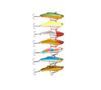 OUNONA 7 Pezzi Esche Minnow 7 CM 18 g pesciolino Artificiale | coda lunga con rinforzati montati su ogni esca, finitura colorata e vivace, per attirare i pesci in acqua o salata