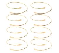 OUNONA 8 pezzi di braccialetti aperti in filo metallico - bracciale rigido in oro - braccialetti impilabili regolabili Boho per ragazze, donne, feste, abbigliamento casual, viaggi quotidiani