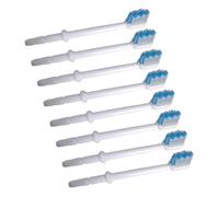 OUNONA 8 pezzi Testine di Ricambio per Idropulsore Compatibili con la Maggior Parte degli Irrigatori per la Pulizia Profonda tra Denti e Gengive Setole Durevoli Bianco 8pcs