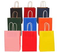 OUNONA 90 sacchetti regalo piccoli: sacchetti di carta con manici per matrimoni, compleanni, riutilizzabili per bomboniere, regali, caramelle e dolcetti, 11,40 x 5,89 x 3,14 pollici