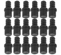 OUNONA Adattatore per Manico Spazzola Wc Accessorio Ricambio Versatile Punta Filettata 20 Pezzi e Connettore a Spirale Autobloccante in Plastica Nero per Tubature