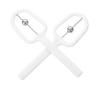 OUNONA Allenatore per Punta della Lingua U Shaped in Pp Bianco per Allenamento Muscolare Orale e Sviluppo Lingua 2 Pezzi Compatto per Terapia del Linguaggio in Ambienti Professionali