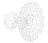 OUNONA Alzata Portafrutta in Vetro con Base Alta Elegante Vassoio Buffet per Dolci e Snack Piatto da Dessert Vintage con Ventilazione per Casa Ristorante e Feste