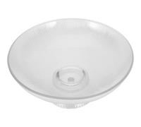 OUNONA Alzata Vetro Trasparente con Texture Verticale Grande Ciotola Portafrutta da Tavolo Elegante in Cristallo Vassoio Piedistallo per Decorazioni Moderne e Presentazioni Raffinate