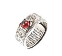 OUNONA Anello Regolabile in Rame Design Vintage di Amuleto Ricchezza e Fortuna, Accessorio alla Moda e Confortevole per Uomini e Donne, per Feste e Raduni
