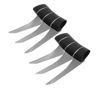 OUNONA Artigli Divisori per Carne in Acciaio Inox 2 Pezzi Utensili per Sminuzzare e Servire Carne da Barbecue Strumenti Ergonomici per Cucina e Grigliate