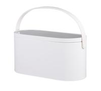 OUNONA Beauty Case da Viaggio in Plastico Bianco con Manico Confortevole e Luce Touch Control, Organizzatore Cosmetici per Turismo e Viaggi D'affari