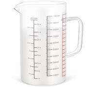 OUNONA Bicchiere Dosatore con Scale Graduate in Vetro Borosilicato da 1000 Ml per Misurazioni Precise, per Cottura al e Miscelazione