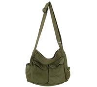 OUNONA Borsa A Tracolla Da Donna Capiente In Tela Bianca Zip | Uso Ampio, Protegge gli Oggetti Dalla Caduta, Formato Compatto Leggero, per Matrimonio e Cena
