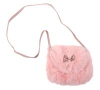OUNONA Borsa a Tracolla per Bambini in Peluche Rosa Chiaro Borsa Portaoggetti Portatile e Resistente alla Moda per Ragazze Adatta per Shopping Feste e Gite fuori Porta