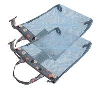 OUNONA Borsa da Toilette da Viaggio Portatile e Facile da Usare Oxford Blu Set 2 Pezzi Chiusura a Zip per Organizzare Cosmetici e Accessori Durante i Viaggi