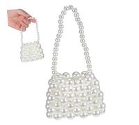 OUNONA Borsa Mano Donna Piccola con Perle Elegante e Leggera Pochette da Sera e Portacarte Raffinata per Occasioni Speciali