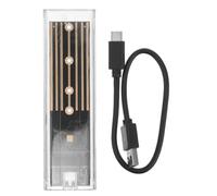 OUNONA Box esterno trasparente per SSD M.2 con trasmissione USB 3.1 ad alta | Custodia trasparente per hard disk M.2 da 5 , SSD esterno portatile per il trasferimento di file di grandi dimensioni,