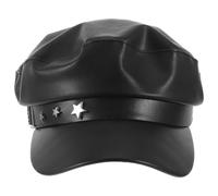 OUNONA Cappelli da strillone per donna - Cappello vintage a larga da pittore/violinista - Berretto britannico piatto in ecopelle per uomo - Elegante berretto da strillone/tacchista/fornaio con visiera