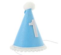 OUNONA Cappello Decorazione per Festa e Primo Compleanno Blu per Non Tessuto Accessorio Photo Prop , Stile Dolce e Bello per Ragazzo Ragazza