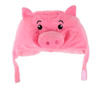 OUNONA Cappello Maiale Divertente in Cotone Pp Morbido e Peluche Corto, Berretto Confortevole e Adorabile per Selfie e Feste al Centro Commerciale