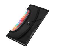 OUNONA Cartella Portadocumenti Nera 13 Scomparti, Organizer Espandibile a Soffietto in Pp Resistente All'acqua, Grande Capacità per Ufficio e Casa, Accesso Rapido e Facile