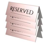 OUNONA Cartelli Riservati per Tavoli in Acrilico 4 Pezzi Riutilizzabili Eleganti per Matrimonio e Riunioni Familiari, Segnaposto Raffinati per Ristorante e Eventi