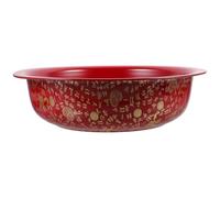 OUNONA Catino Portatile Rosso in Acciaio Inossidabile Resistente, Organizer per Storage Vintage in Stile Cinese, per Matrimoni e Decorazione Bagno