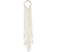 OUNONA Cerchietto Macramè Bohémien in Corda di Cotone per Spose Accessorio per Chioma da Matrimonio Elegante Ciondolo a Nappa Copricapo da Sposa Adatto a Abiti Bohémien e Moderni 1