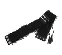 OUNONA Cintura Elastica in Pizzo per Donna Cintura Larga Vintage con Nappe Adatta Vari Outfit e Occasioni Design Elegante che Si Adatta senza Sforzo