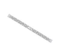 OUNONA Cinturino da Polso per Orologio in Acciaio Inossidabile con Pietre Decorative, Bracciale Elegante Regolabile, Cinturino Comodo e Decorativo per Donna, Accessorio Moda Brillante