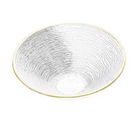 OUNONA Ciotola Insalatiera Vetro per Cucina Piccola Dorato Design Nordico Scodella per Frutta e Dessert Resistente e Facile da Pulire