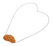 OUNONA Collana Ciondolo Pollo Fritto in PVC Decorazione Alimentare Realistica e Leggera Accessorio Creativo per Outfit Casual e Bomboniera Unica